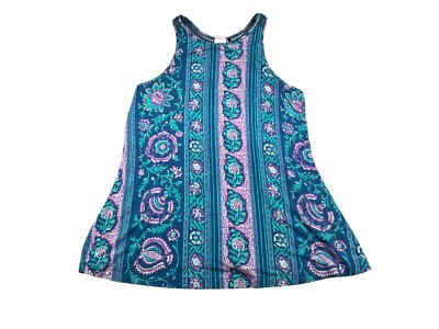 ANTHROPOLOGIE Akemi + Kin Epoca Lace Crochet Back Floral Tank Top Size Small