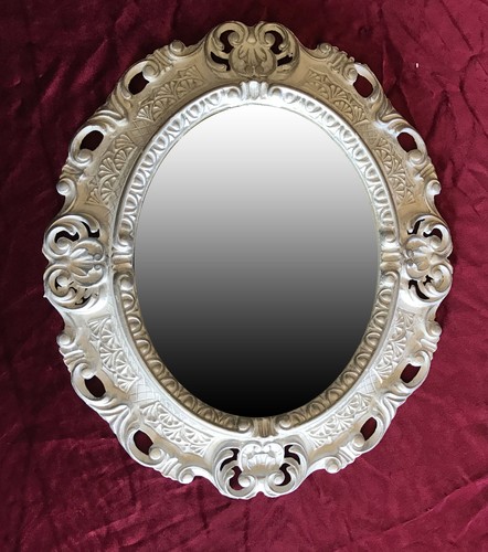 Wandspiegel Spiegel WEIß SILBER OVAL 45x38 BAROCK Antik REPRO Vintage 345 12* - Picture 91 of 153