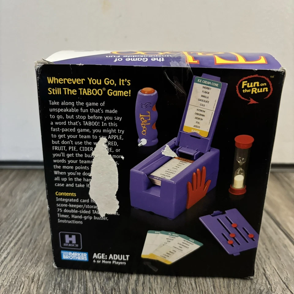 Taboo To Go Travel Board Game Parker Brothers 2007 NEW Open Box ToGo Hasbro - Image 4 of 4
