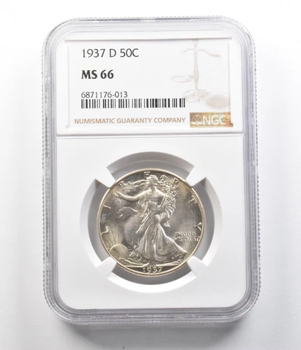 1937-D Walking Liberty Half Cent MS66 NGC PQ *8976