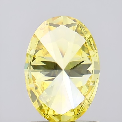 0.72ct Fancy Vivid Yellow VVS1/EX/EX Oval Lab-grown Loose Diamond IGI Certified - Picture 3 of 8
