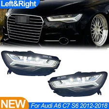 For Audi A6 C7 S6 2012-2018 Pair Matrix lens LED Headlights Assembly Front Lamps