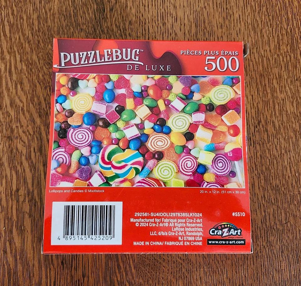 Puzzlebug Deluxe *Lollipops & Candies* 500 piece Jigsaw Puzzle 20x12 - Image 2 of 4