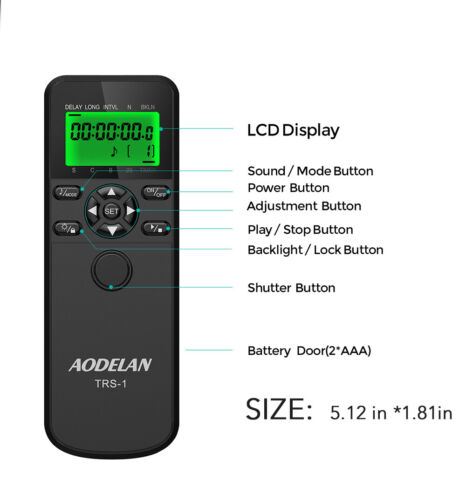 Universal 2.4G Camera Wireless Timer Remote Shutter Release For Canon Nikon Sony - Picture 14 of 37