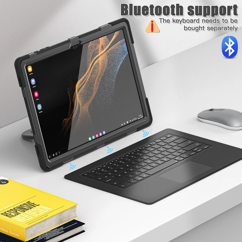 For Samsung Galaxy Tab S9 Ultra S9 Plus S8 Rotating Shockproof Carry Tablet Case - Image 4 of 4