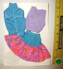 VINTAGE BARBIE 1980S 4823 CALIFORNIA BEACH DOLL DRESS CLOTHES VGC LOT 9