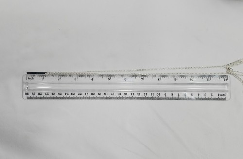 Colgante Doble Capa Tono Plata Moda Collar Colgante Barra Gota - Imagen 2 de 5