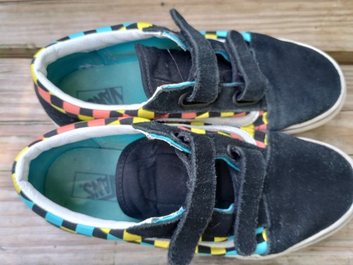 Vans 507452 Multi-colored Checker Canvas Shoes Juniors Size 5 | eBay