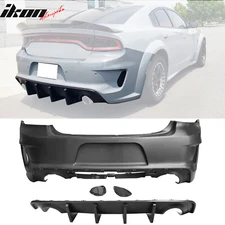 Fits 20-23 Charger Widebody SRT Rear Bumper Assembly Replacement + Diffuser Lip