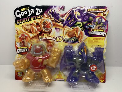 Heroes of Goo Jit Zu Galaxy Attack Sun Fire Blazagon vs Dark Matter Terrack