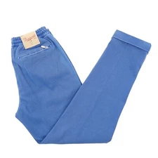 Marco Pescarolo Slim-Fit Washed Blue Cotton-Cashmere Jogger Pants 32-33 NWT