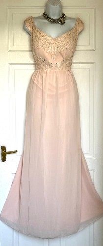 QUIZ BEADED EMBROIDERED MAXI EVENING OCCASION PARTY DRESS SIZE 20 - Picture 4 of 7
