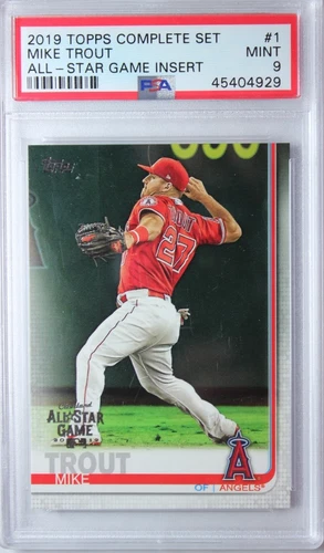 2019 Topps All-Star Mike Trout Complete Set Exclusive Insert Card #1 PSA 9 Mint