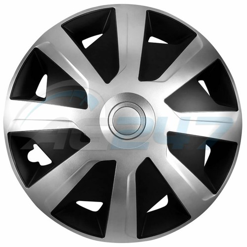 16" Black Silver Van Deep Dish Wheel Trims Hub Cap Covers For Motorhome.Sim157+ - Picture 2 of 12