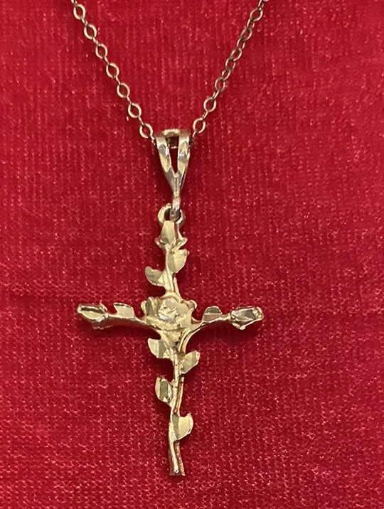 Rose cross necklace james best sale avery