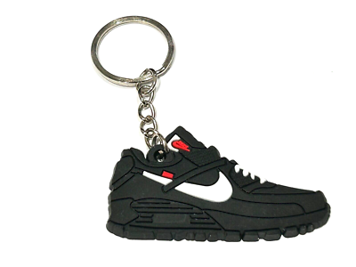 Nike Sneaker Shoe Keychain Flat Rubber Key Chain