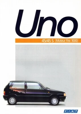 Catalogue Brochure Fiat Uno 45 / 45S 02/1988 France - Photo 1/2