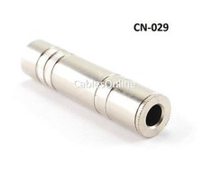 Silver 1/4" Mono Female Solder Type Inline Jack Connector, CablesOnline CN-029