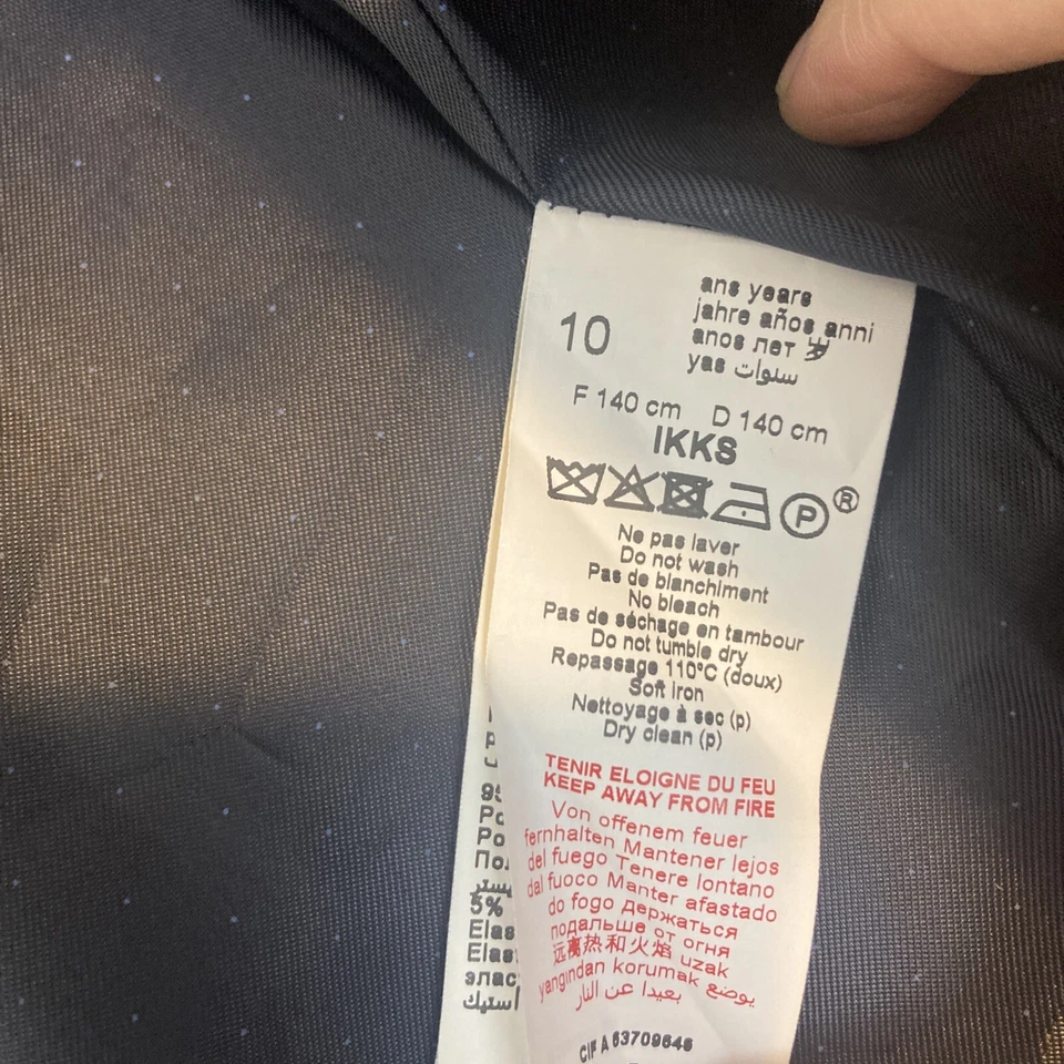 Chaqueta Blazer IKKS Niños Talla 10 Azul Gris Elastizada Ropa Formal Foto 2 de 4