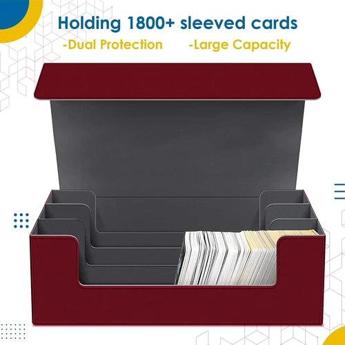 3-reihige Aufbewahrungsbox Baseball Basketball Trading 1800+ Sport Karten Halter Deck Case - Bild 6 von 11