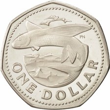 Barbados 1973 Flying Fish 1 dollar coin - Franklin Mint - KM #14.1 - UNC