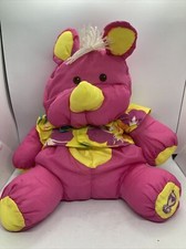 Vintage 1987 Fisher Price Puffalumps Wild Things Rhino Plush Toy Hawaiian Shirt