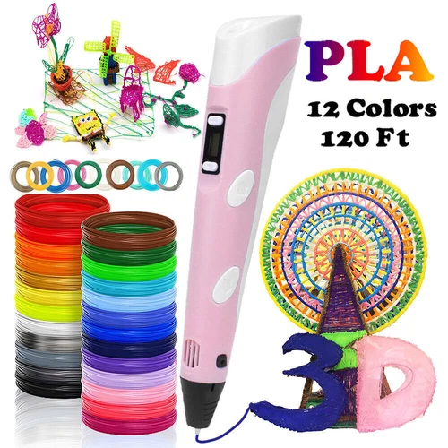 3D Printing Pen Set Doodle Printer Drawing 12 Colours PLA Filament Gift For Kids - Picture 6 of 20