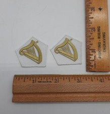 2X Guinness Gold Harp Logo Patch Iron on Badge Ireland Souvenir Gift Patch 1.5"