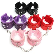 SEXY FURRY LADIES HANDCUFFS ADULT FUN WRIST RESTRAINTS U.S.A. SHIPPING