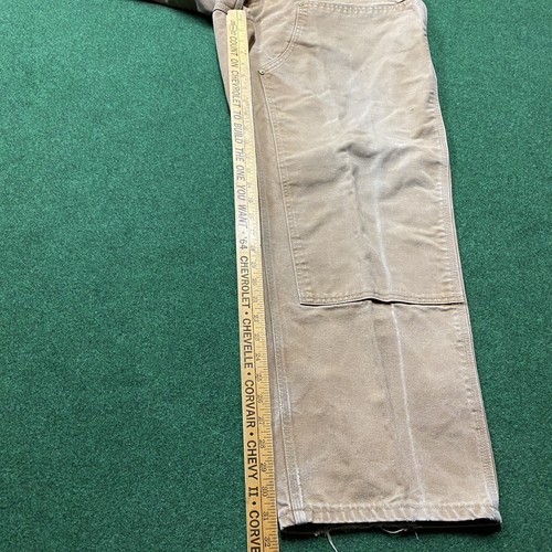 Vintage Carhartt Double Knee Pants Mens 44 Beige 90S Distressed FITS LIKE 40x32 - Picture 10 of 12