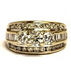 14k white gold 2.74ct round diamond engagement ring wedding band 8.9g ladies — photo 6