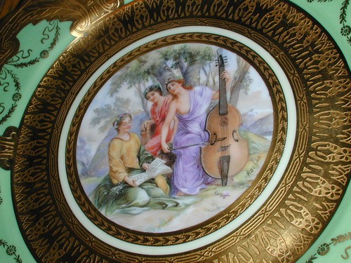 Vintage Bohemia Ceramics 24kt Gold Hand Painted Plate-ROCHET-11 Different Syles - Picture 21 of 36