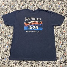 Camiseta para hombre Lake Titicaca 1979 Motorboat Champion XXL