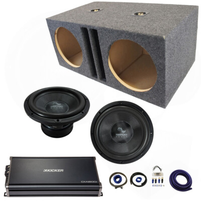 Harmony Audio HA-C122 Competition Dual 12'' Sub 2200W Vented Sub Box & CXA18001