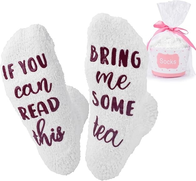 Tukeoo Mothers Day Gifts for Mum from Daughter Son,Cupcake Thermal Fluffy Socks