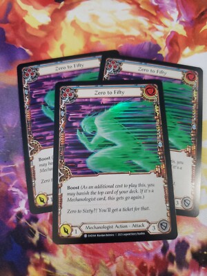 3x Zero to Fifty Blue Foil Playset Bright Lights Flesh and Blood FAB
