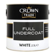Crown Trade White Undercoat Paint, Full Undercoat All Sizes