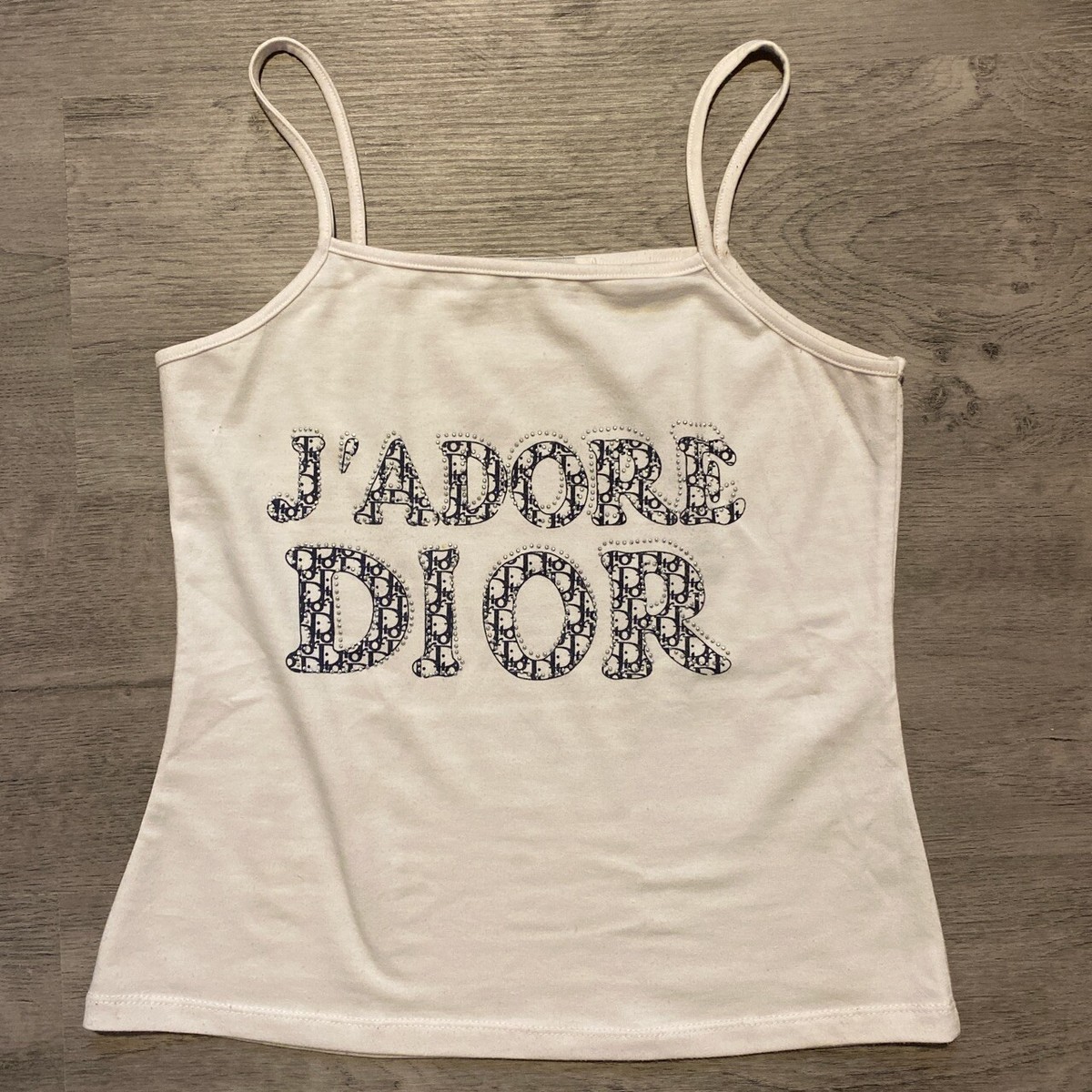 美品⭐︎本物 Christian Dior j'adore DIOR タンクトップ J'Adore Dior Tank Top White Cotton Jersey | DIOR
