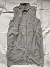 Gucci Blouse Dress Size 42 Vintage Fashion Italy Blue White Striped