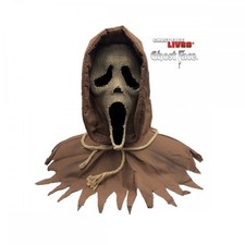 Adult Scream Ghost Face® Scarecrow Mask w Hood Licensed Fn World Fancy Dress 14+