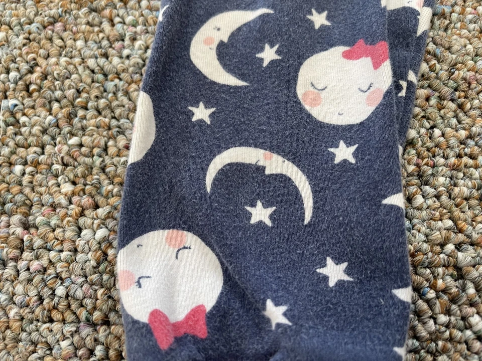 Pantalones de pijama Gymboree para niñas azul marino, rosa y blanco luna talla 4 Foto 2 de 2