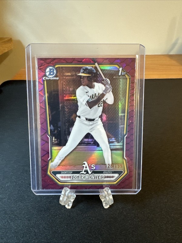 2026 Bowman 1st Chrome Edgar Montero Pink Refractor /199