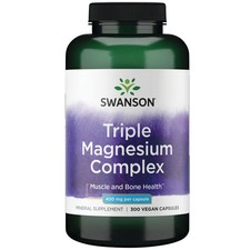 Swanson Triple Magnesium Complex, 400 mg, 300 Capsules