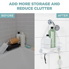 Organizador Blanco Para Baño - Estante Sobre Inodoro, Bandeja De Almacenaje 68x16 Cm, Fácil De Limpiar