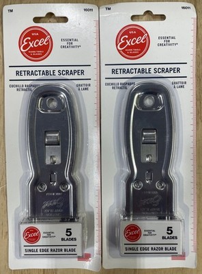 Excel Blades 16011 K11 Metal Safety Scraper w/6 Blades, Lot of 2