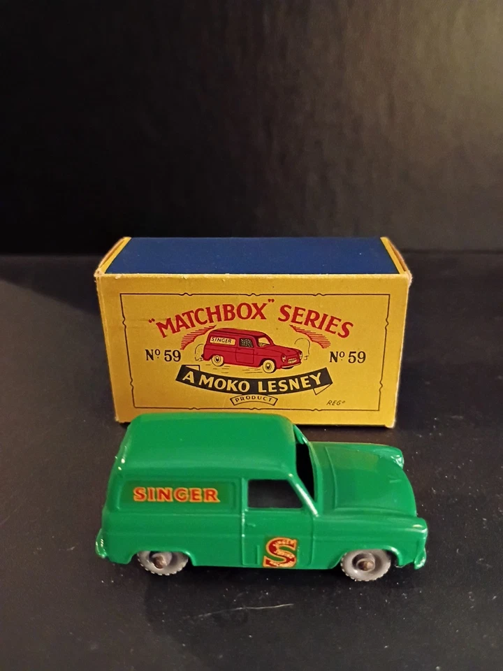 Matchbox #59A Ford Thames Van Dark Kelly Green 1958 GPW In Solid Original B5 Box - Image 3 of 4