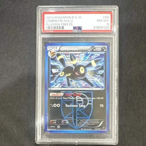 Pokémon TCG Umbreon Plasma Freeze 64/116 Holo Rare PSA 8 Card