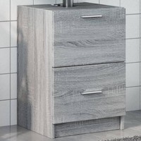 Waschbeckenunterschrank Grau Sonoma 40X37X59 Cm Holzwerkstoff