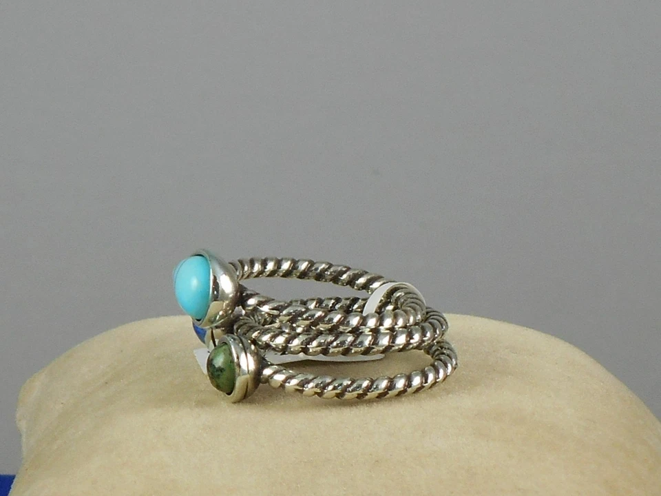 Anillo Brighton Plateado MONTE CARLO STACK Boho Teñido Howlite 3 Piezas Talla 7 Foto 2 de 2