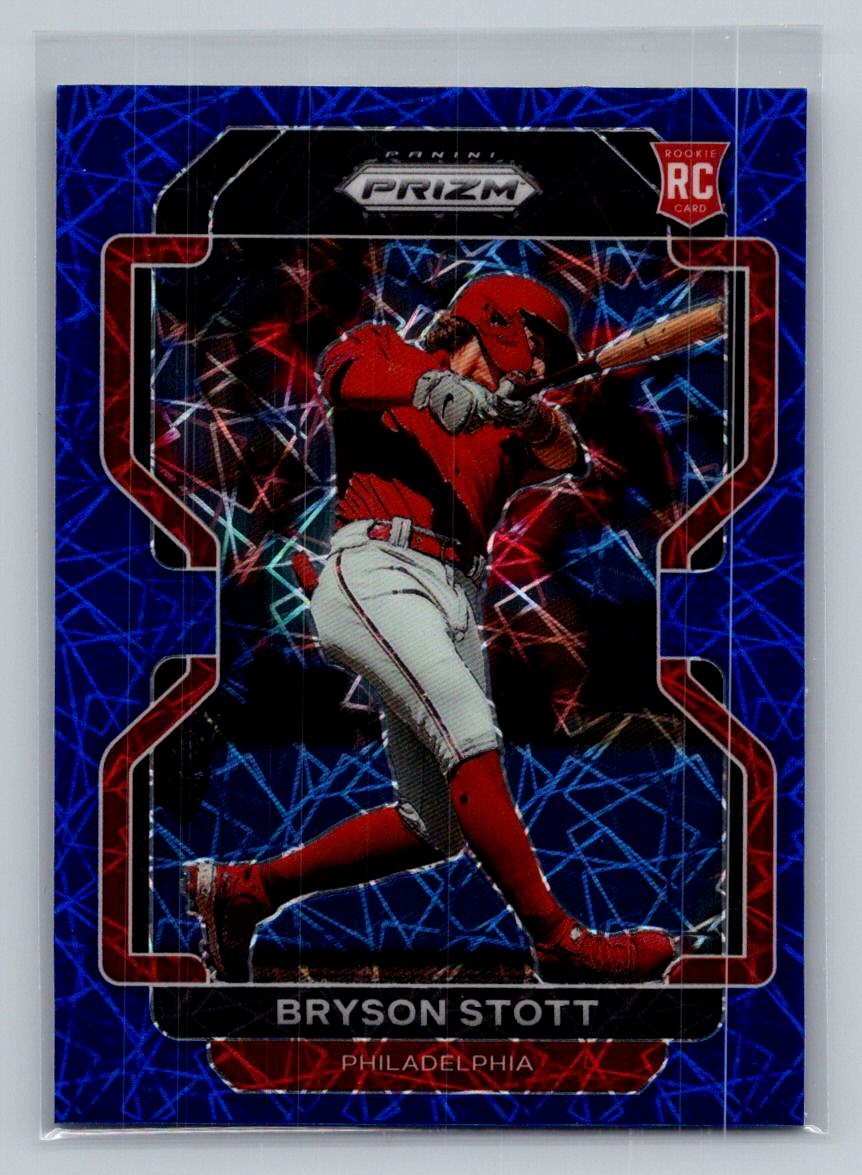 2022 Panini Prizm #63 Bryson Stott Blue Velocity Prizm